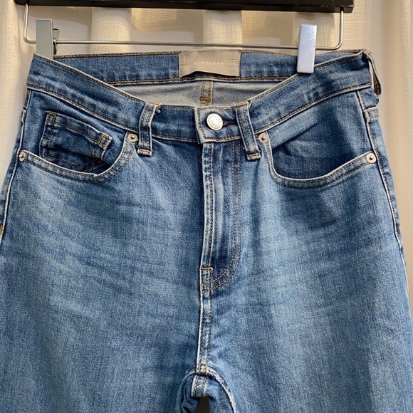 Women’s Everlane Light Blue Denim High Waisted Ankle Jeans Size 26 - Picture 2 of 8